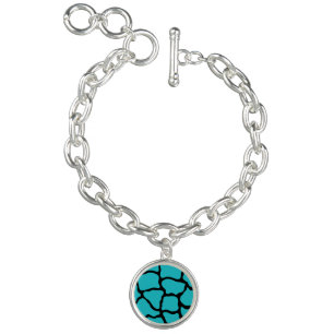 Turquoise Giraffe Charm Bracelet