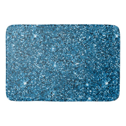 Turquoise Glitter     Bath Mat