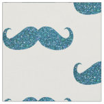 Turquoise Glitter Mustache #2 Fabric