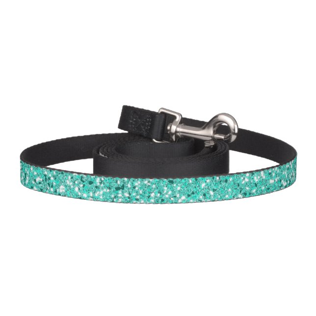Turquoise Glitter Pattern Look-like Pet Leash (Hook)