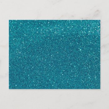 Turquoise Glitter Sparkles Postcard by RosaAzulStudio at Zazzle