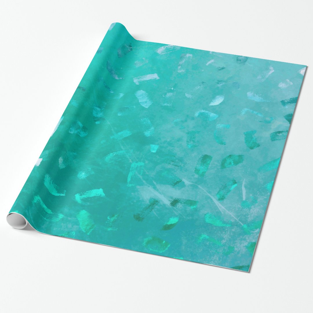 Turquoise Glitter Wrapping Paper | Zazzle