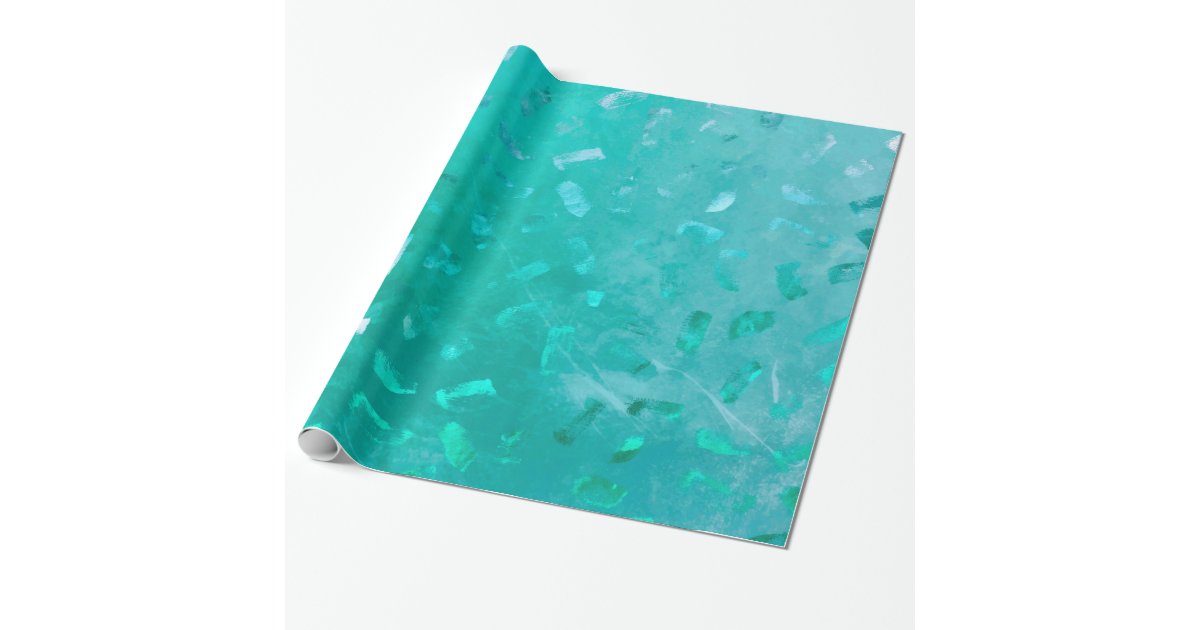 turquoise-glitter-wrapping-paper-zazzle