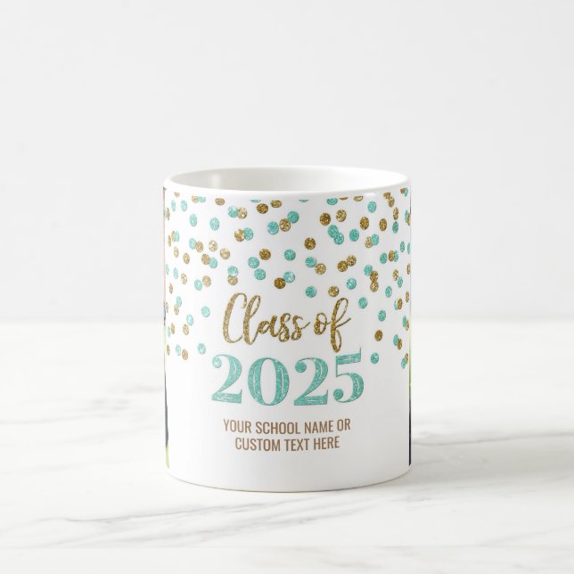 Turquoise Gold Class of 2025 Coffee Mug (Center)