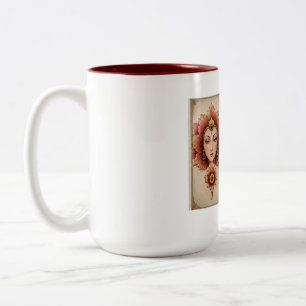 Turquoise & Gold Gol Banoo – Persian Floral Lady A Two-Tone Coffee Mug