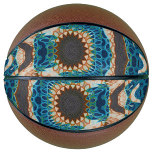 Turquoise Gold Sun Southwestern Art Basketball