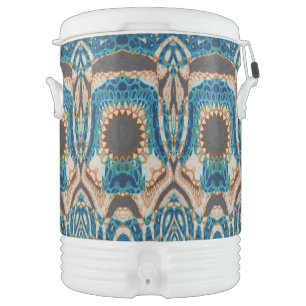 Turquoise Gold Sun Southwestern Art Beverage Cooler