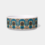 Turquoise Gold Sun Southwestern Art Bowl<br><div class="desc">Decorative Southwestern Native tribal ethnic asymmetrical pattern in shades of turquoise, green and earthy gold and brown.</div>