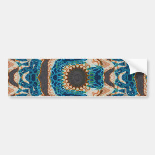 Turquoise Gold Sun Southwestern Art Bumper Sticker