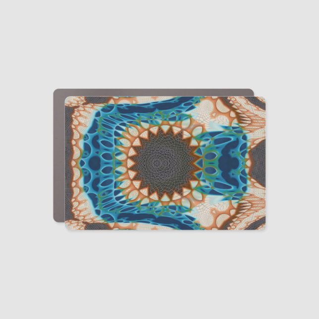 Turquoise Gold Sun Southwestern Art Car Magnet (Front)