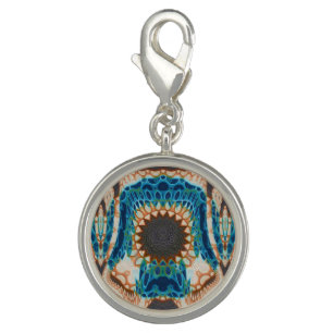 Turquoise Gold Sun Southwestern Art Charm