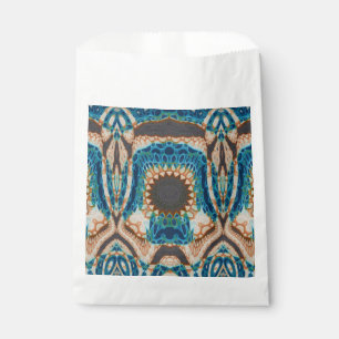 Turquoise Gold Sun Southwestern Art Favor Bag