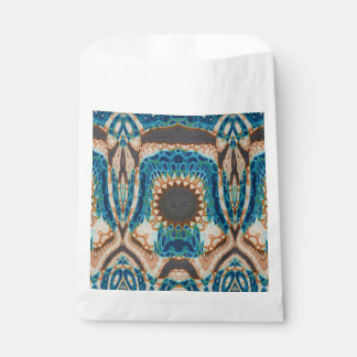 Turquoise Gold Sun Southwestern Art Favor Bag