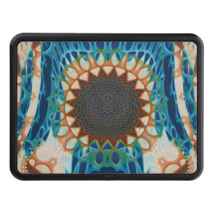 Turquoise Gold Sun Southwestern Art Hitch Cover