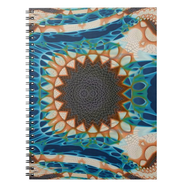 Turquoise Gold Sun Southwestern Art Notebook (Front)