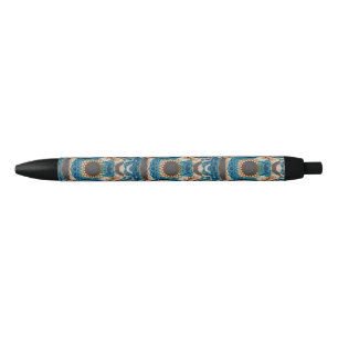 Turquoise Gold Sun Southwestern Art Pen