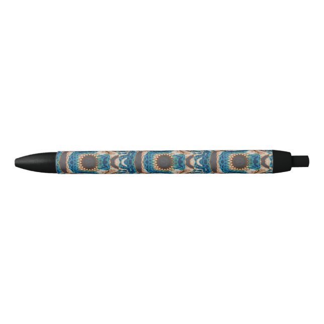 Turquoise Gold Sun Southwestern Art Pen (Front)