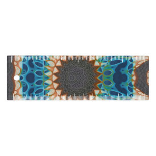 Turquoise Gold Sun Southwestern Art Ruler