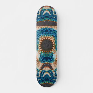 Turquoise Gold Sun Southwestern Art Skateboard