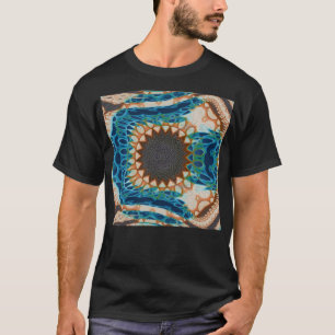 Turquoise Gold Sun Southwestern Art T-Shirt