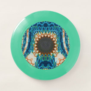 Turquoise Gold Sun Southwestern Art Wham-O Frisbee