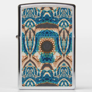 Turquoise Gold Sun Southwestern Art Zippo Lighter