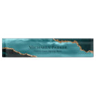 Turquoise Gold Teal Blue Agate Geode Elegant