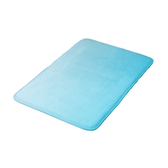 Turquoise gradient bath mat (Angled)