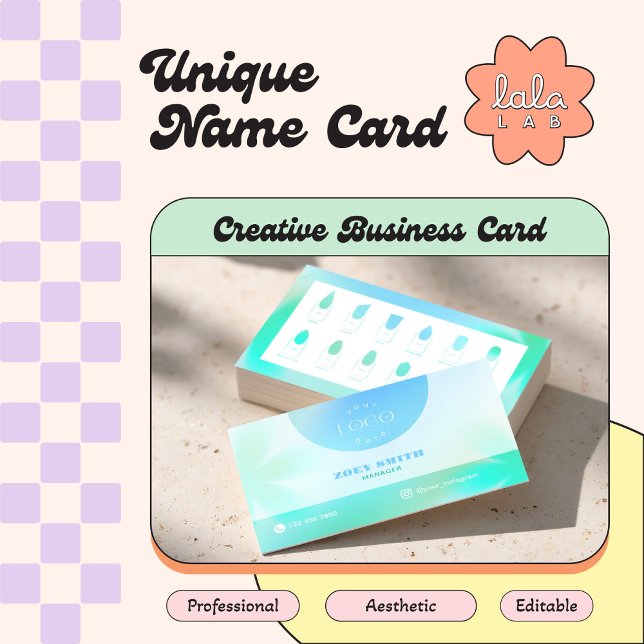 Turquoise Gradient Card for Nail Techs & Salons (Creator Uploaded)