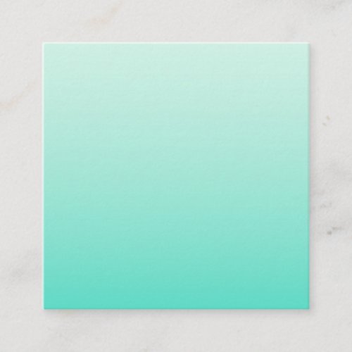 Turquoise Gradient Square Business Card