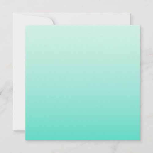 Turquoise Gradient Thank You Card