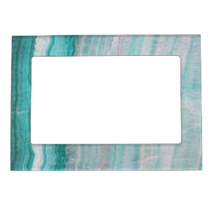Turquoise Granite Stone Layered Wave Print Magnetic Frame