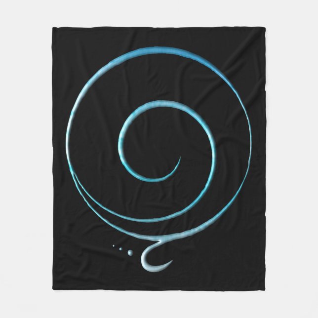 Turquoise Gratitude  Fleece Blanket (Front)