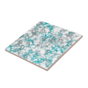Turquoise gray and white marble texture ceramic tile