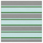 [ Thumbnail: Turquoise, Gray & Dark Green Pattern Fabric ]