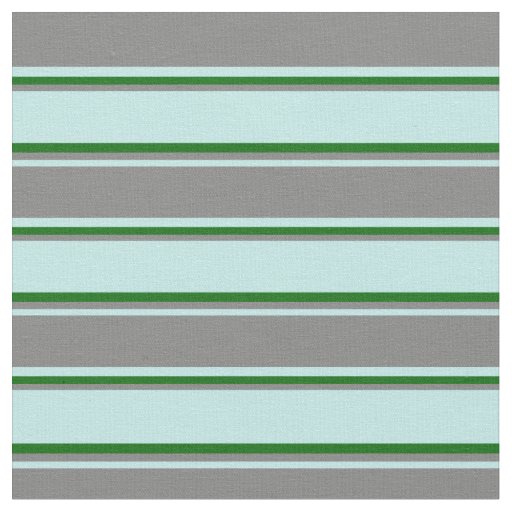 Turquoise, Gray & Dark Green Pattern Fabric