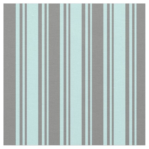 Turquoise & Gray Lined/Striped Pattern Fabric