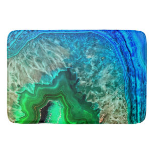 Turquoise Green Agate Mineral Gemstone Bath Mat