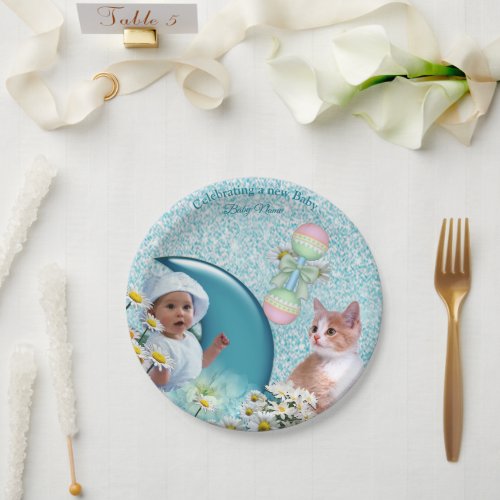 Turquoise Green Blue  Paper Plates