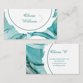 Turquoise Green Business Card