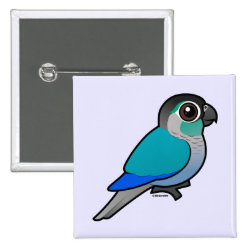 Turquoise Green-cheeked Conure Square Button