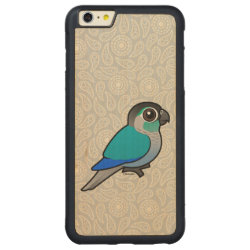 Turquoise Green-cheeked Conure Carved iPhone 6 Plus Slim Wood Case