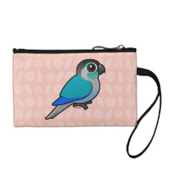 Turquoise Green-cheeked Conure Key Coin Clutch