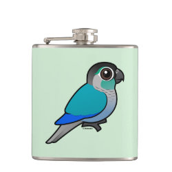 Turquoise Green-cheeked Conure Vinyl Wrapped Flask, 6 oz.