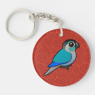 Turquoise Green-cheeked Conure Keychain