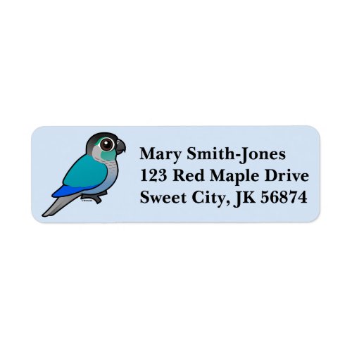 Turquoise Green_cheeked Conure Label