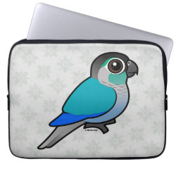 Turquoise Green-cheeked Conure Neoprene Laptop Sleeve 13 inch