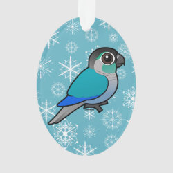 Turquoise Green-cheeked Conure Oval Acrylic Ornament