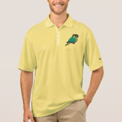 Turquoise Green-cheeked Conure Men's Nike Dri-FIT Pique Polo Shirt
