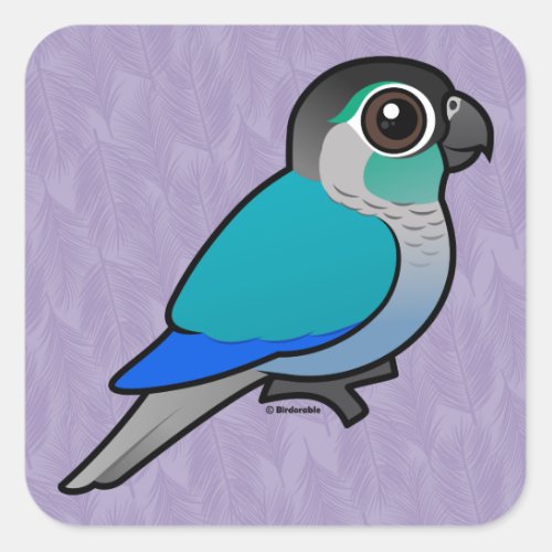 Turquoise Green_cheeked Conure Square Sticker